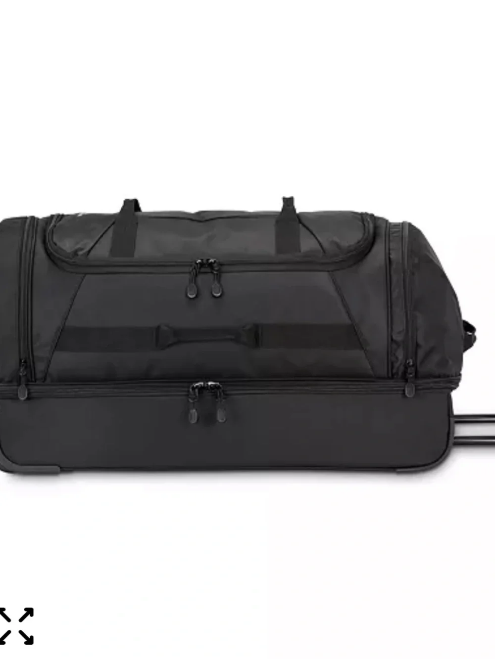 High Sierra Black Wheeled Duffel with Telescoping Handle, travel bag luggage 🔥🏖️